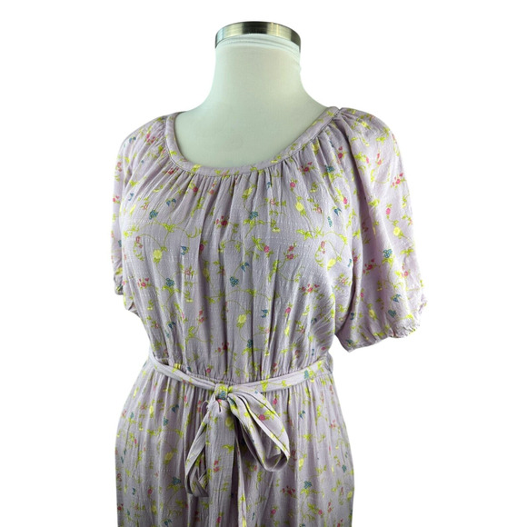 Matilda Jane Enchanted Garden Lavender Artist Floral Tiered Maxi Dress Size XXL - Picture 4 of 14